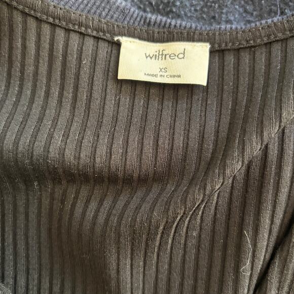 Aritzia Wilfred Black Jeanne Dress, XS Long Sleeve Mini - Picture 4 of 7